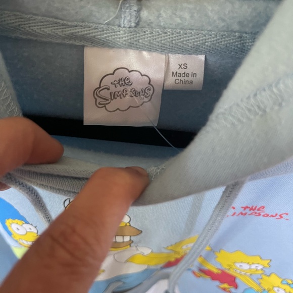 The Simpsons cropped oversized sweatshirt hoodie XS - Picture 4 of 5